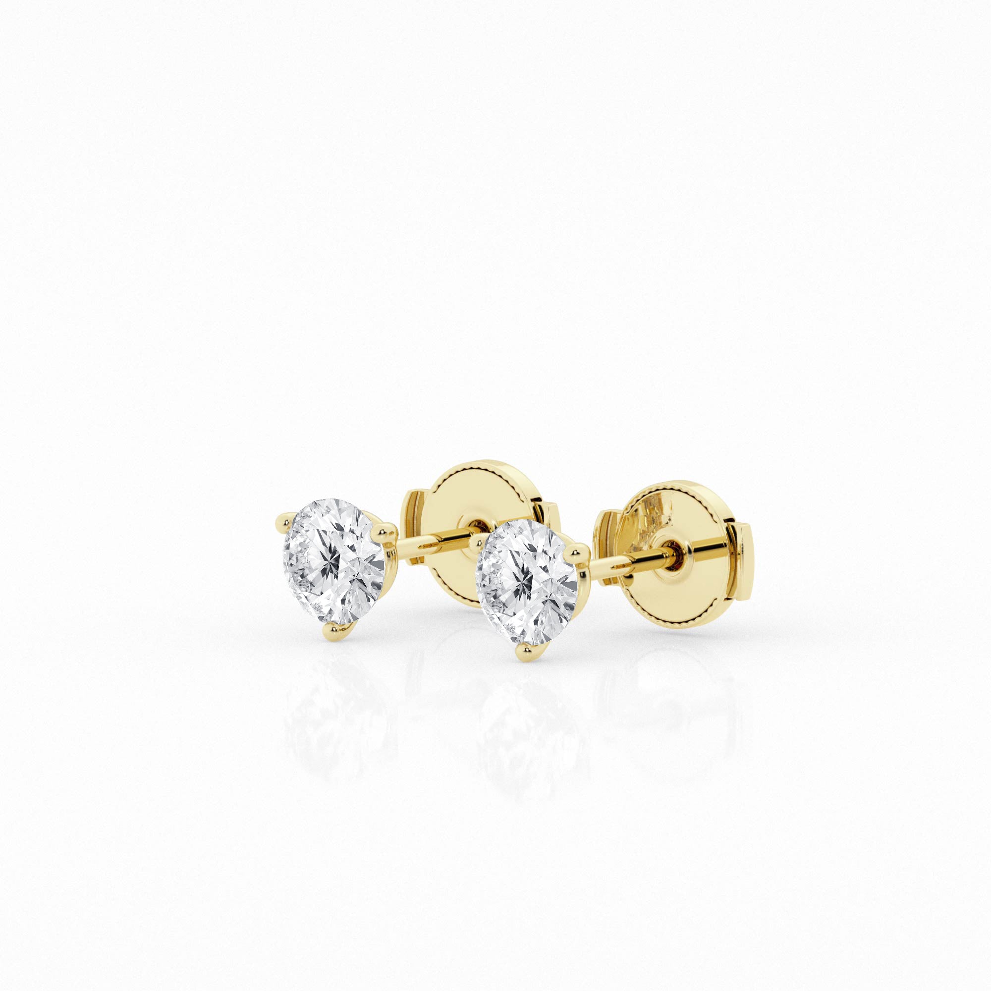 1 carat Round Earring Studs