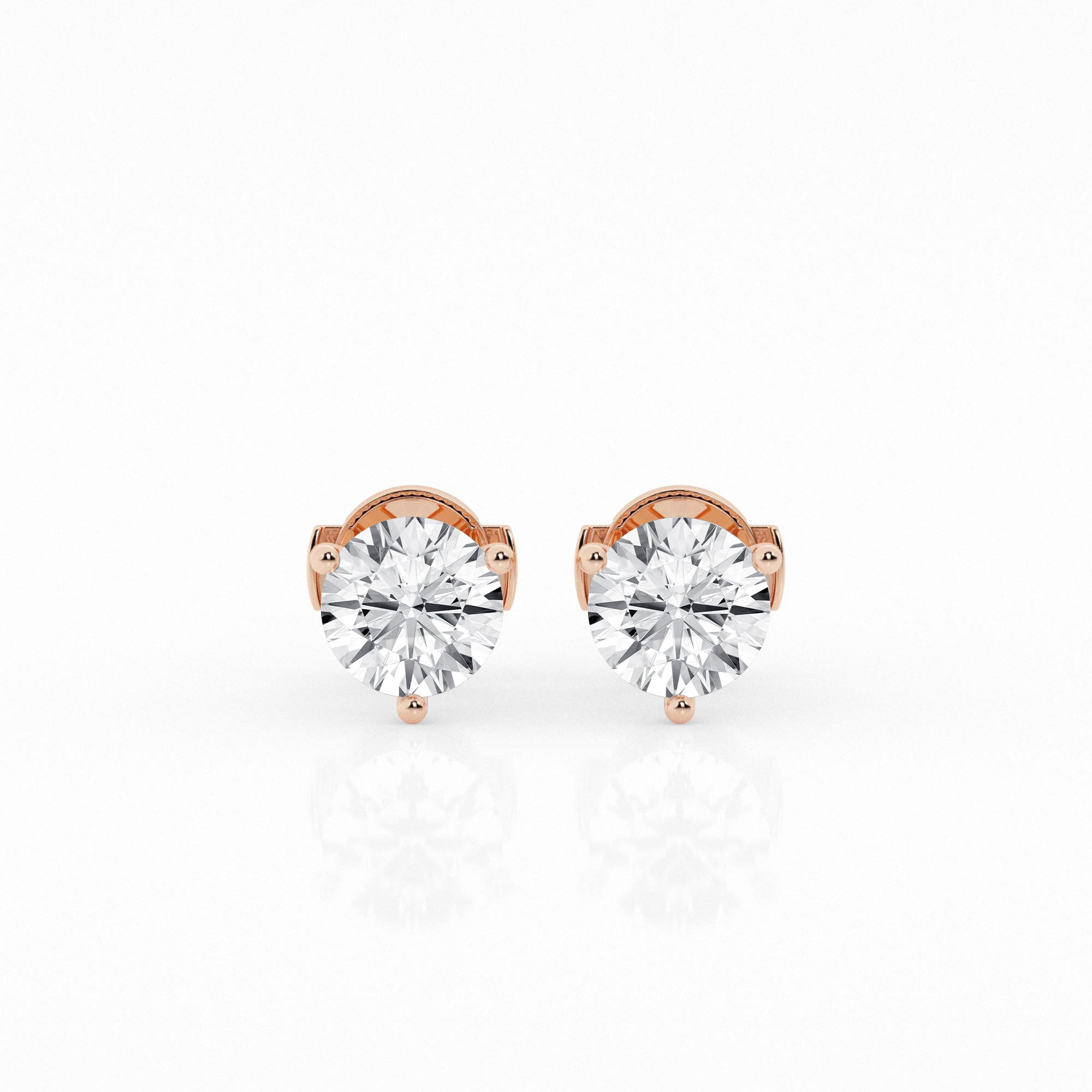 2.5 carat Round Earrings Studs