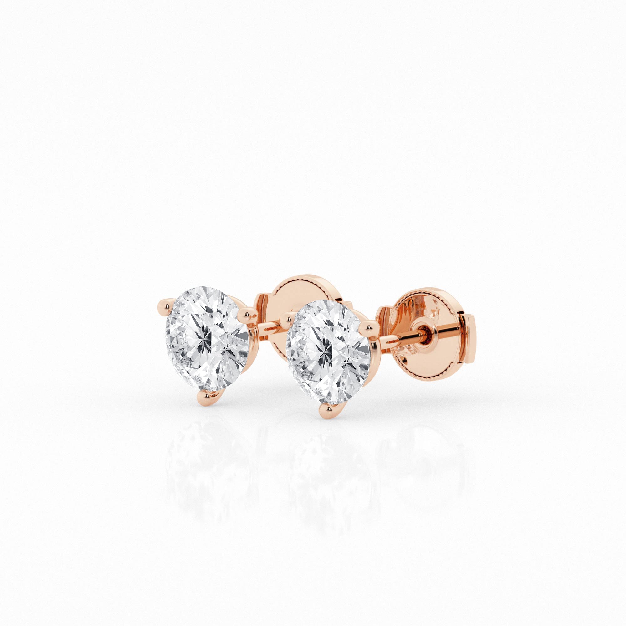 2.5 carat Round Earrings Studs