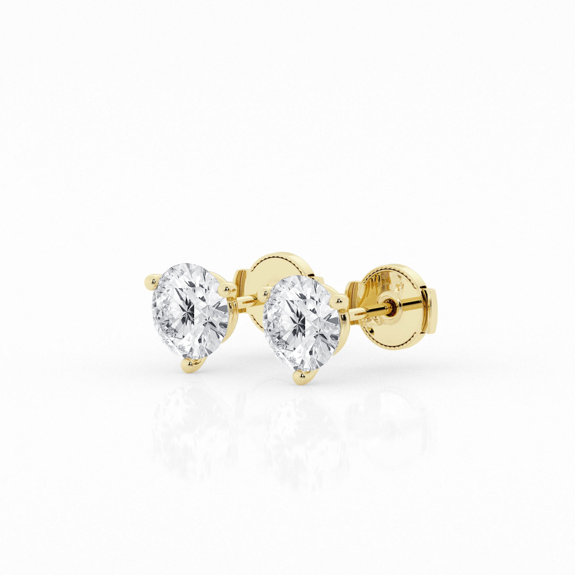 2.5 carat Round Earrings Studs