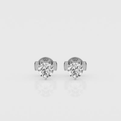 1 carat Round Earring Studs