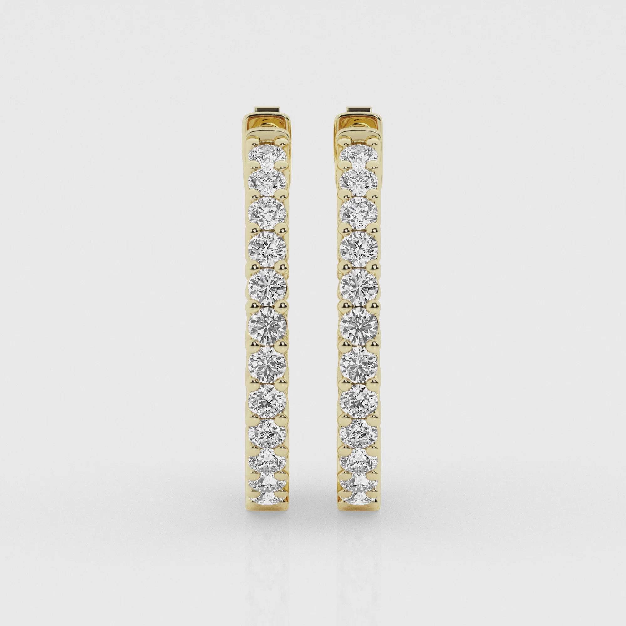 2 carat Hoop Diamond Earrings