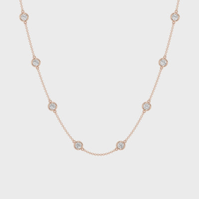 3 carat Diamond By The Yard Necklace