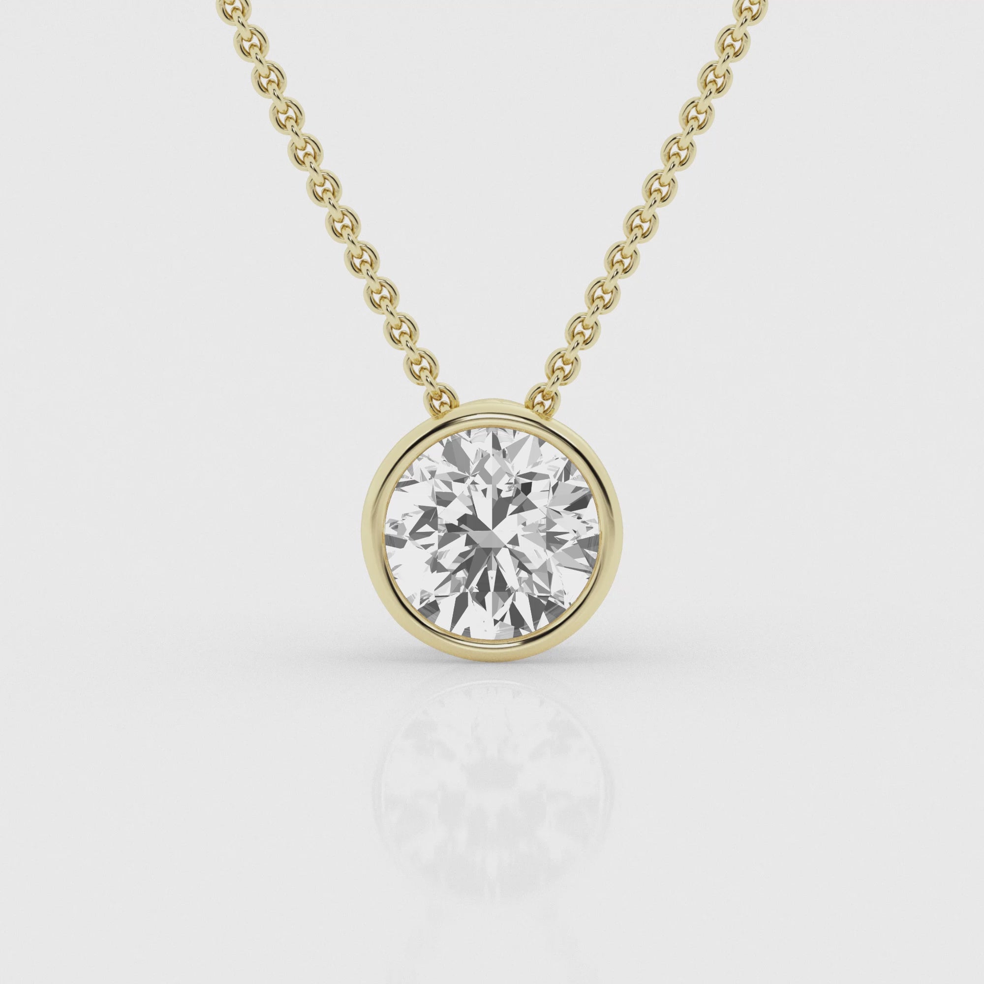 2 carat bezel pendant