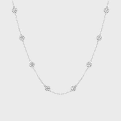 3 carat Diamond By The Yard Necklace