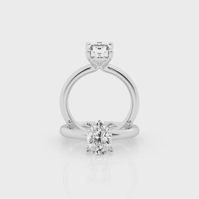 2 carat Oval Solitaire Diamond Ring