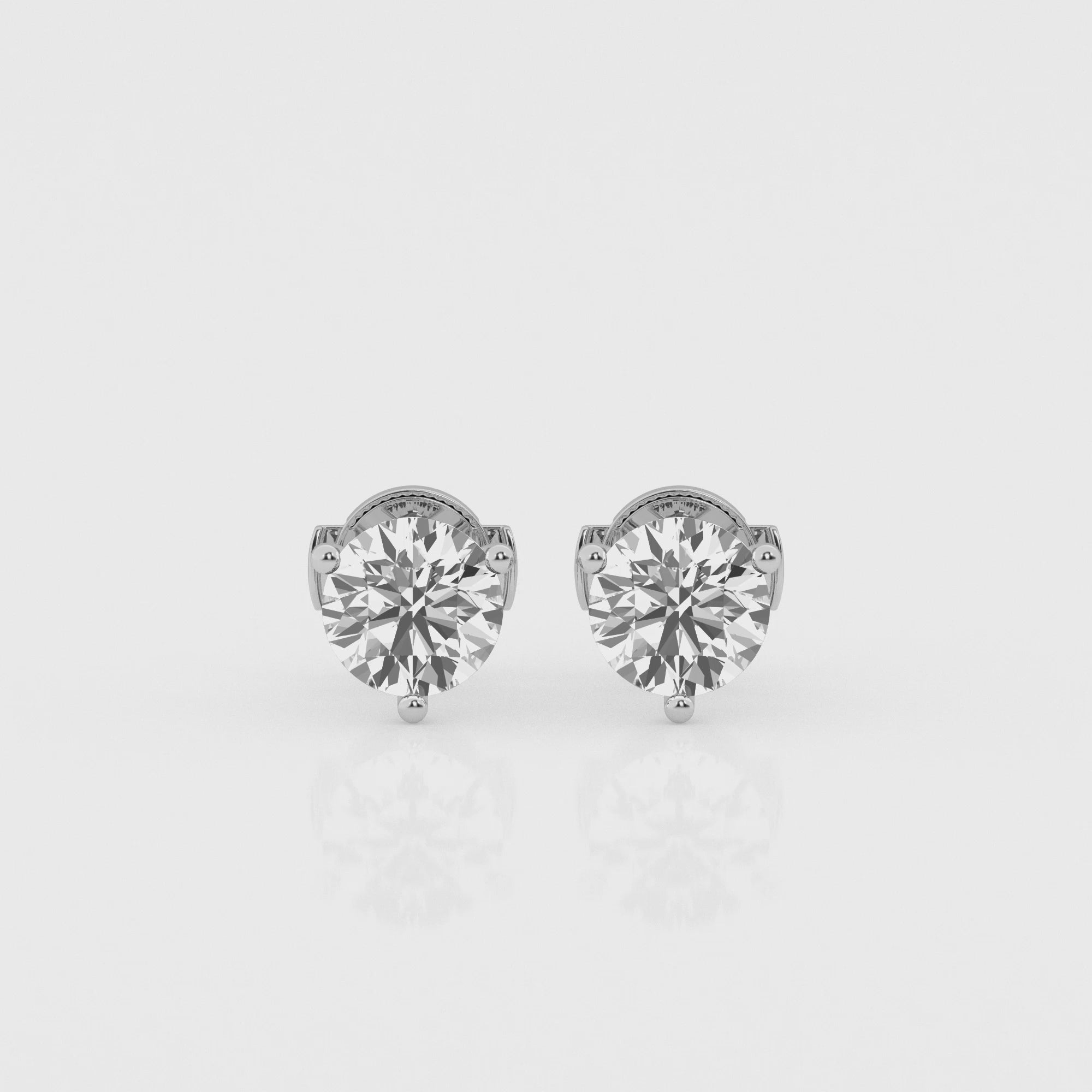 2.5 carat Round Earrings Studs