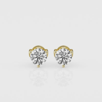 2.5 carat Round Earrings Studs