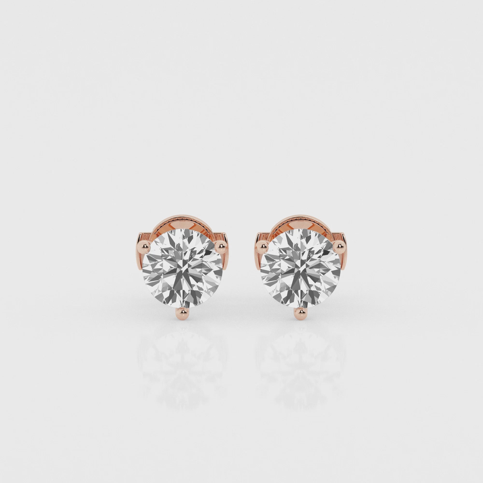 2.5 carat Round Earrings Studs