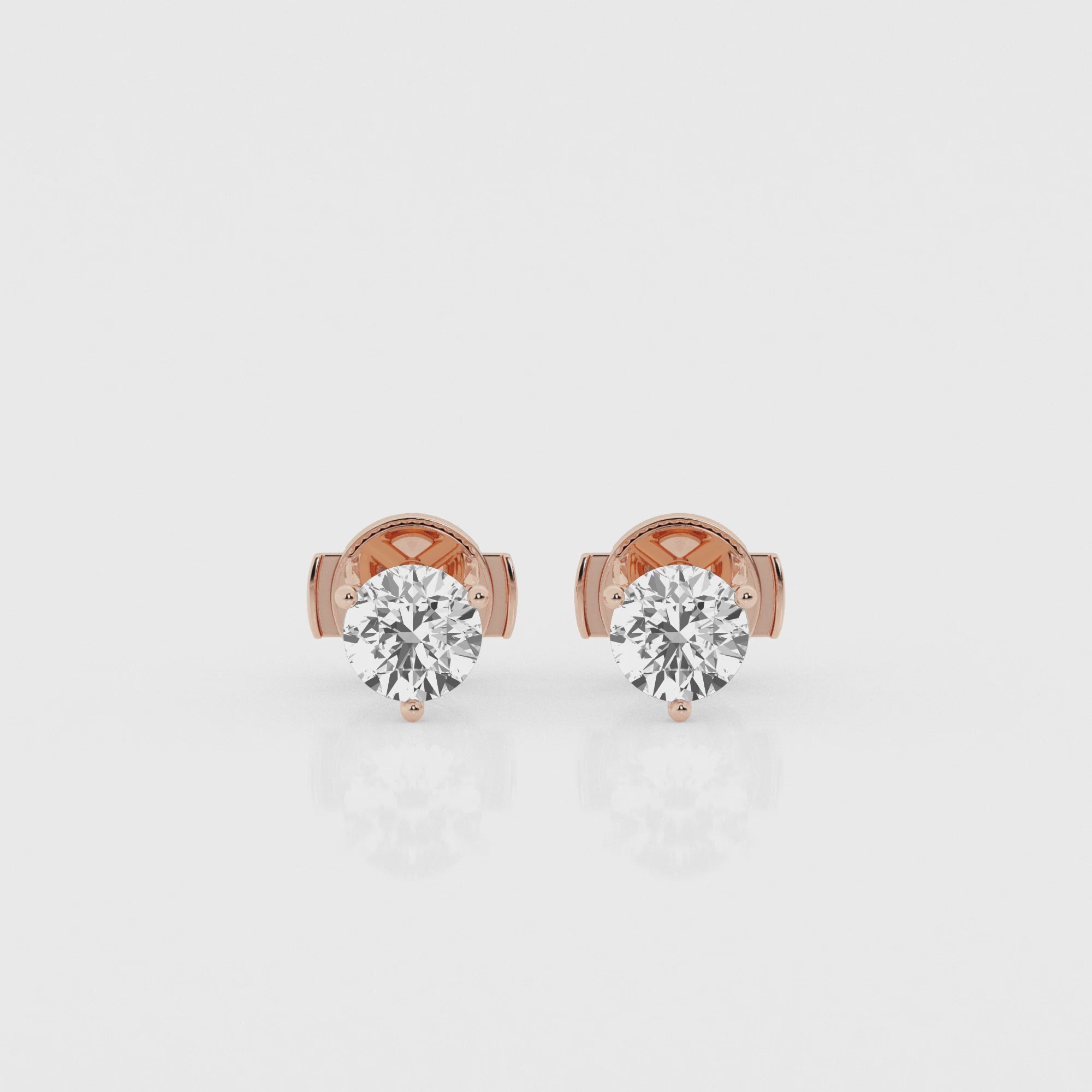 1 carat Round Earring Studs