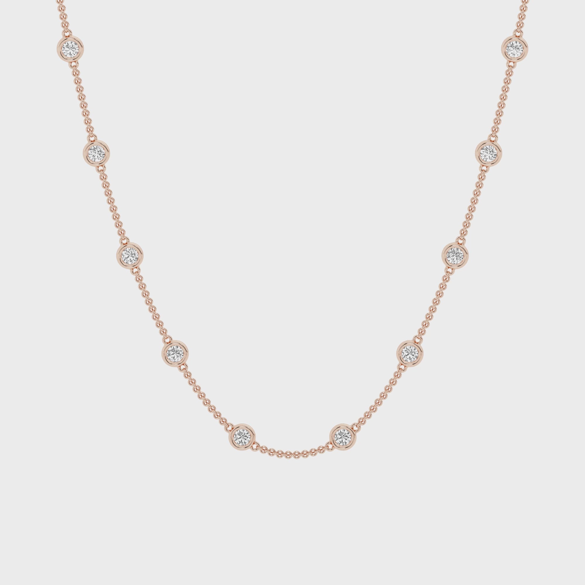 4 carat Diamond by the Yard Necklace