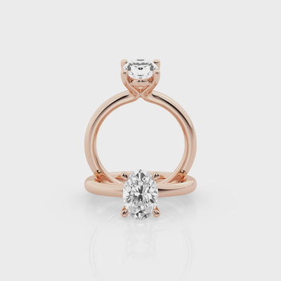 2 carat Oval Solitaire Diamond Ring