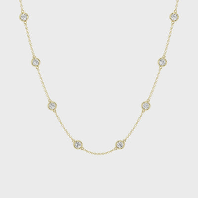 3 carat Diamond By The Yard Necklace