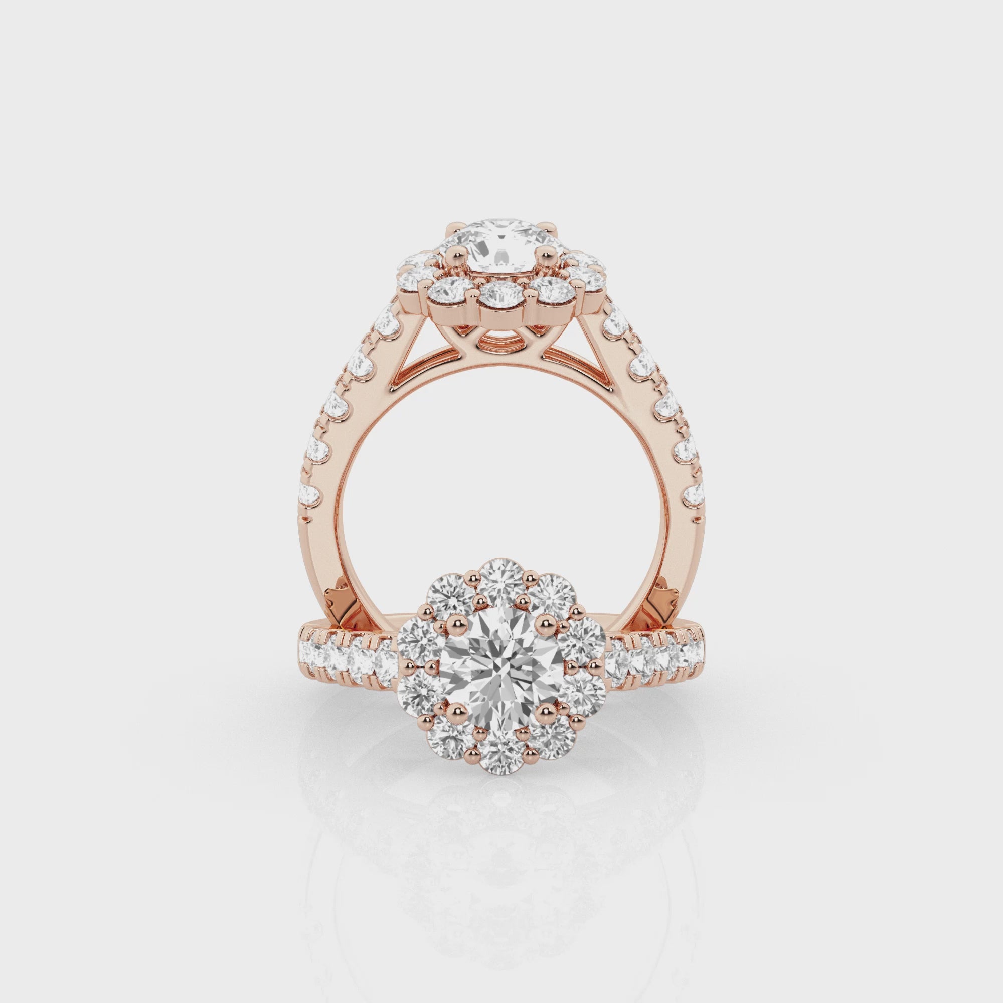 3 carat Round Halo Diamond Ring