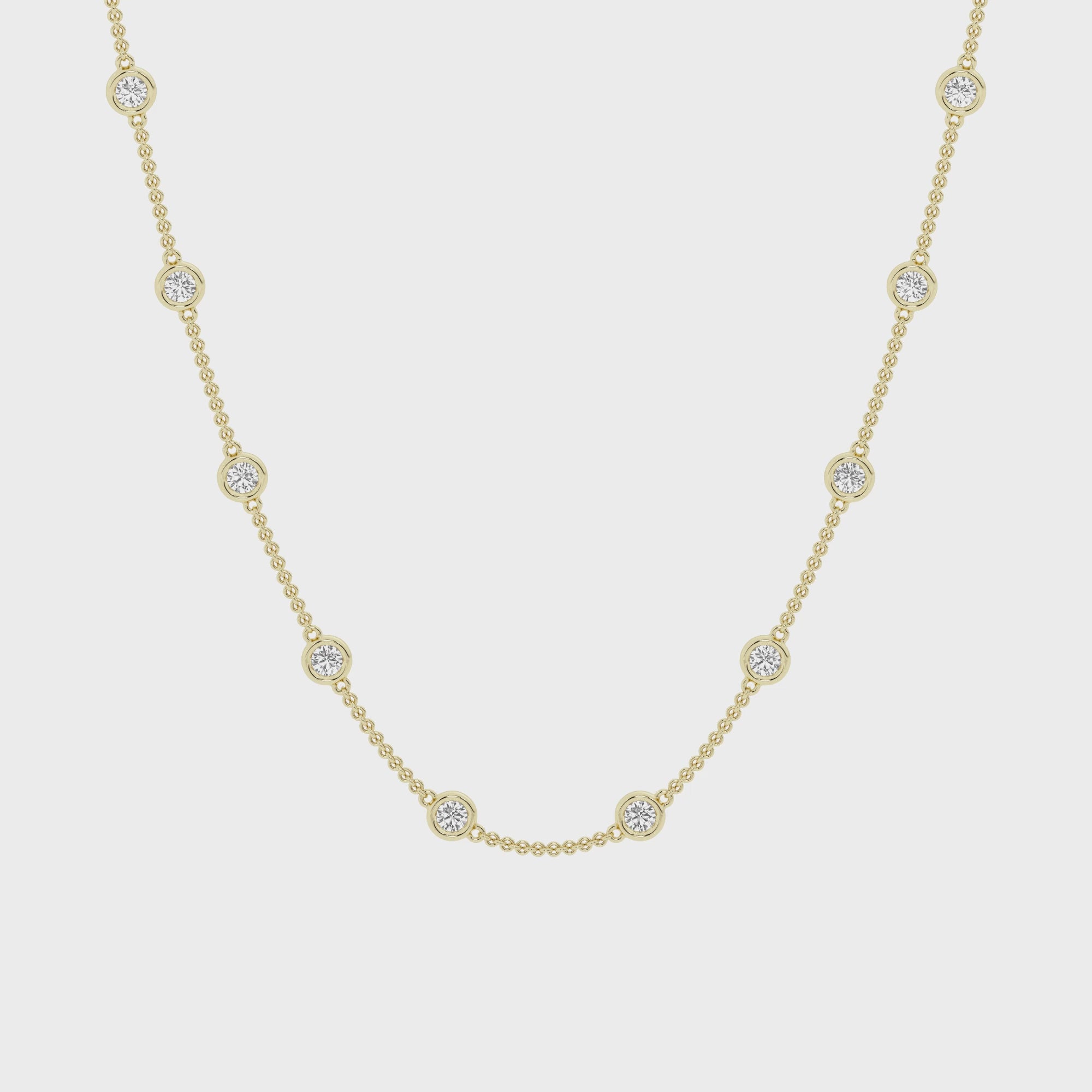 4 carat Diamond by the Yard Necklace