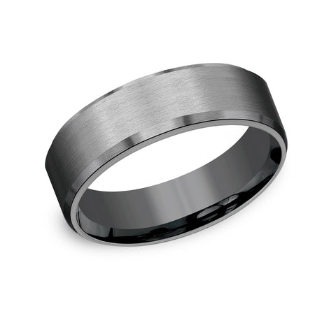 The Nobleman - Tantalum Dark wedding band