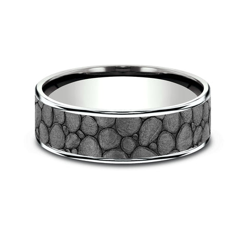 The River Rock - 14K White/Tantalum Grey