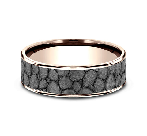 The River Rock - 14K Rose/Tantalum Grey