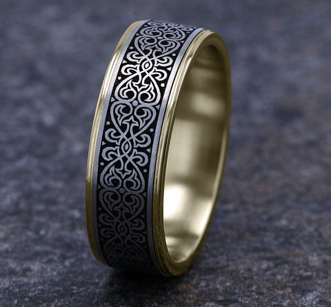 The Mihrab - 14K Yellow/Grey-Black Titanium