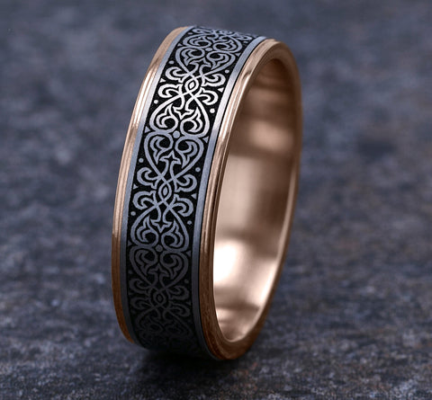 The Mihrab - 14K Rose/Grey-Black Titanium