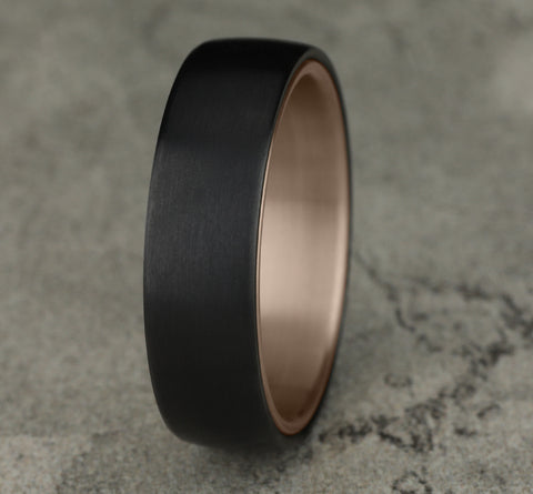 The Baron - 14K Rose/Black Titanium