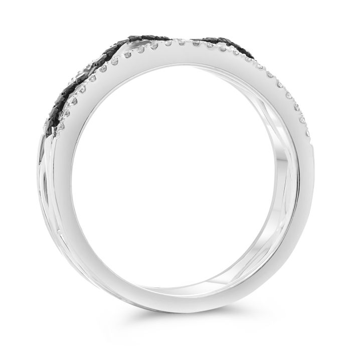 Black & White Infinity Ring side view